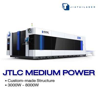 Medium Power 3-8 kW ออกแบบโครงสร้างให้แข็งแกร่งได้ตามงบประมาณ - เครื่องตัดไฟเบอร์เลเซอร์ตัดแผ่น Jiatai Laser